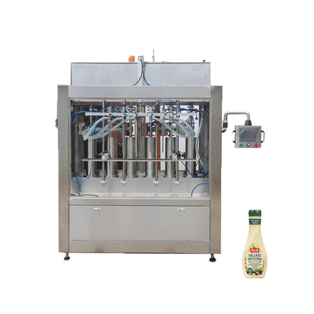 Ротари 2 во 1 моноблок машина за полнење шише со кокосово масло со целосен проект за автоматско клуч на рака 